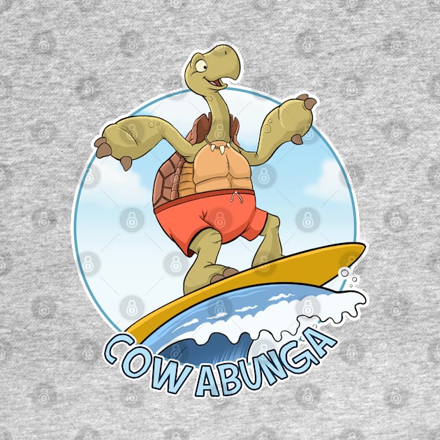 Surfin Turtle Funny Shirt, Cowabunga, Turtle Love Shirt by GAMAS Threads